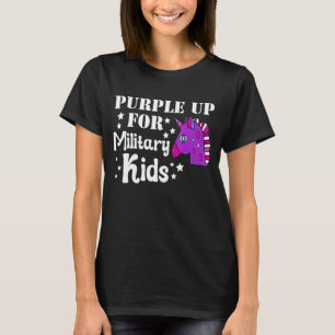 Lila für den Monat des Militärs für militärische K T-Shirt