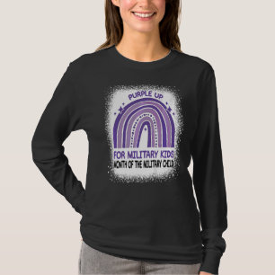 Lila für den Monat des Militärs für militärische K T-Shirt