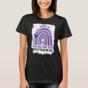 Lila für den Monat des Militärs für militärische K T-Shirt