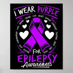 Lila für Epilepsie Poster