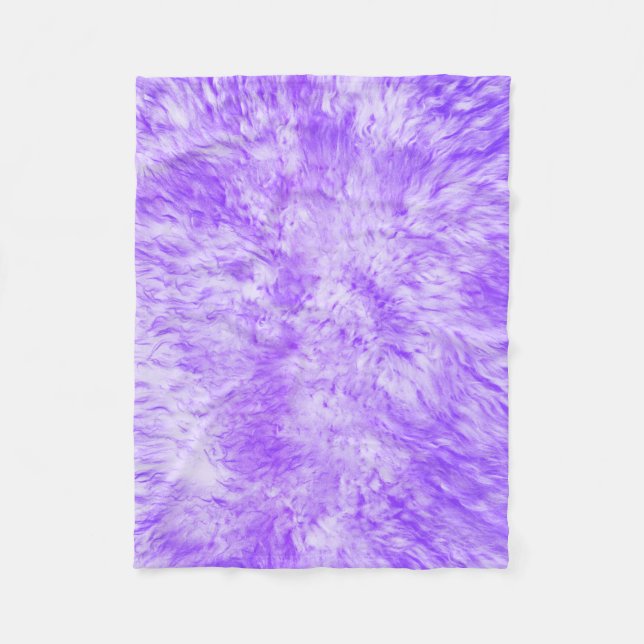 Lila Fur Frenzy Fleecedecke (Vorderseite)
