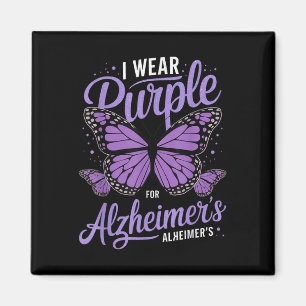 Lila für Heimers Awareness Heimers Magnet