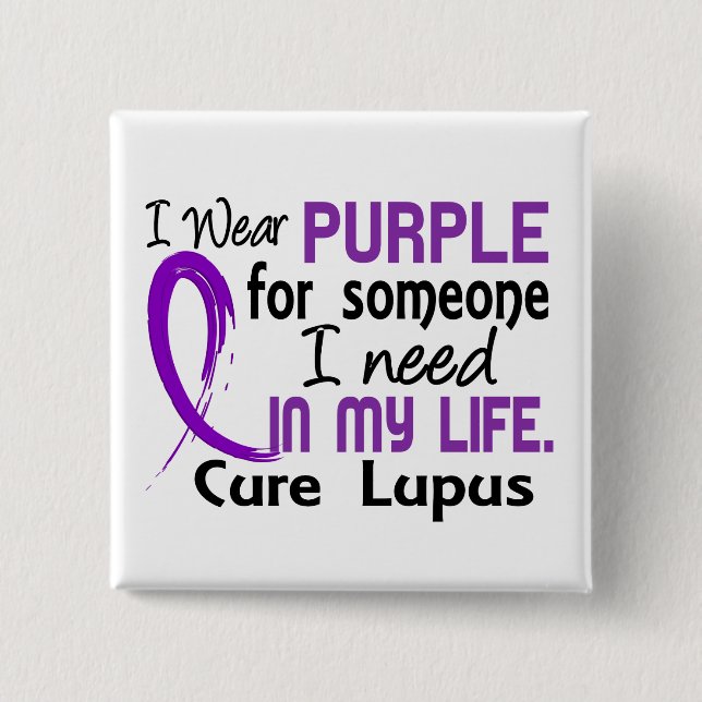 Lila für jemand benötige ich Lupus Button (Vorderseite)
