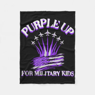 Lila für Kinder des amerikanischen Militärs Fleecedecke