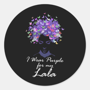 Lila für meine Lala Mama Support Alzheimerheime Runder Aufkleber