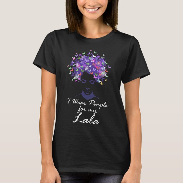 Lila für meine Lala Mama Support Alzheimerheime T-Shirt (Vorderseite)