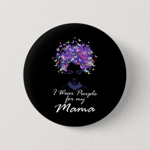 Lila für meine Mama Mama Support Alzheimerheime Button