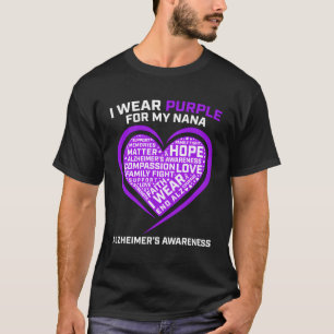 Lila für meine Nana Alzheimers Awareness Famile T-Shirt