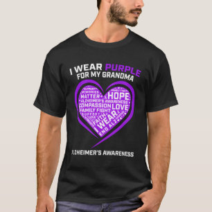 Lila für meine Oma Alzheimers Awareness Family T-Shirt