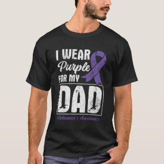 Lila für meine Vater Alzheimer Awareness T-Shirt