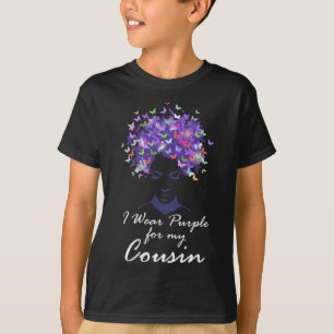Lila für meinen Cousin Support Alzheimerheimer T-Shirt