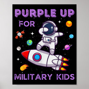 Lila für Militär Kinder Astronaut Lustig Militär Poster
