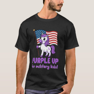 Lila für Militär-Kinder Militär-Kind-Monat Unico T-Shirt