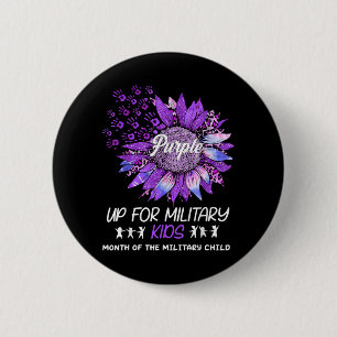 Lila für Militär-Kinder - Sunflower Military Button