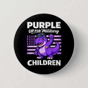 Lila für militärische Kinder Dinosaurier Militär Button
