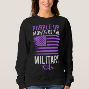 Lila für militärische Kinder Erwachsene Coole Amer Sweatshirt