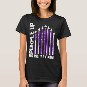 Lila für militärische Kinder Kleinkinder Frauen Ju T-Shirt