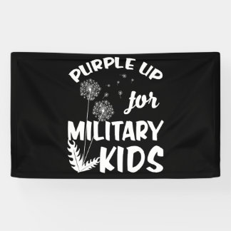 Lila für militärische Kinder - Löwenmonat Banner
