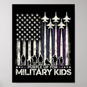 Lila für militärische Kinder - Monat des Militärs Poster