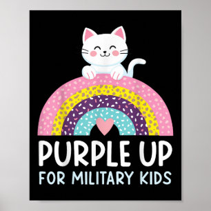 Lila für militärische Kinder Monat Militärkind R Poster