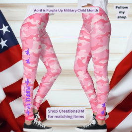 Lila für militärische Kinder Pink Camouflage Leggings