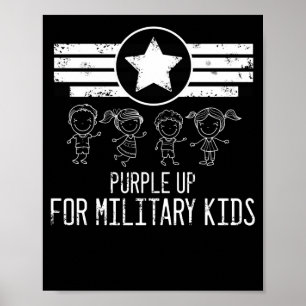 Lila für militärische Kinder Poster