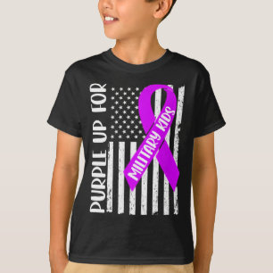 Lila für militärische Kinder Regenbogen Militär Ki T-Shirt