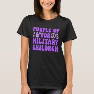 Lila für militärische Kinder T-Shirt