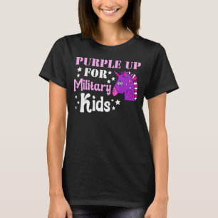 Lila für militärische Kinder T-Shirt