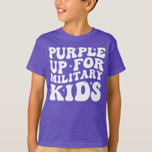 Lila für militärische Kinder T-Shirt