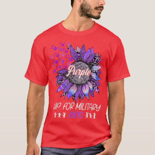 Lila für militärische Kinder T-Shirt