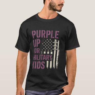 Lila für militärische Kinderflagge Militärisches K T-Shirt