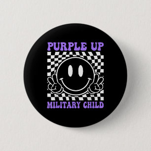 Lila für Militärkinder Button