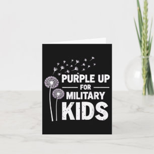 Lila für Militärkinder Dandelion April Awaren Karte
