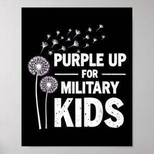 Lila für Militärkinder Dandelion April Awaren Poster