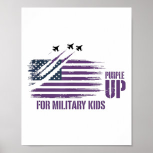 Lila für Militärkinder, die Amerika in Schwierigke Poster