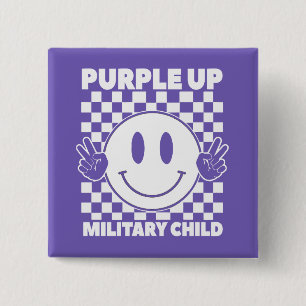 Lila für Militärkinder - Monat Button