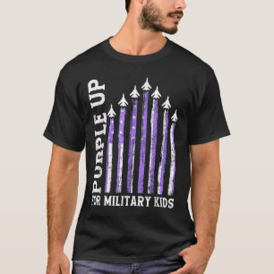 Lila für Militärkinder - Monat T-Shirt
