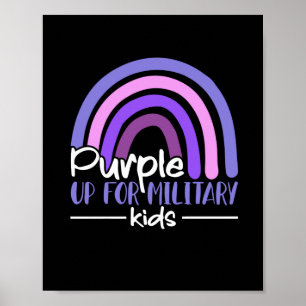 Lila für Militärkinder Rainbow Militär Poster