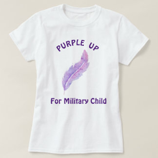 Lila für Militärkinder T-Shirt
