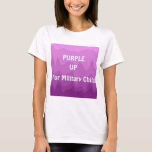 Lila für Militärkinder T-Shirt