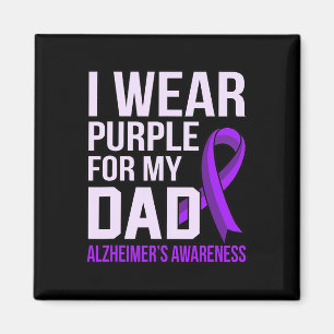 Lila Für Papa Alzheimerheimer Bewusstseinsschleife Magnet