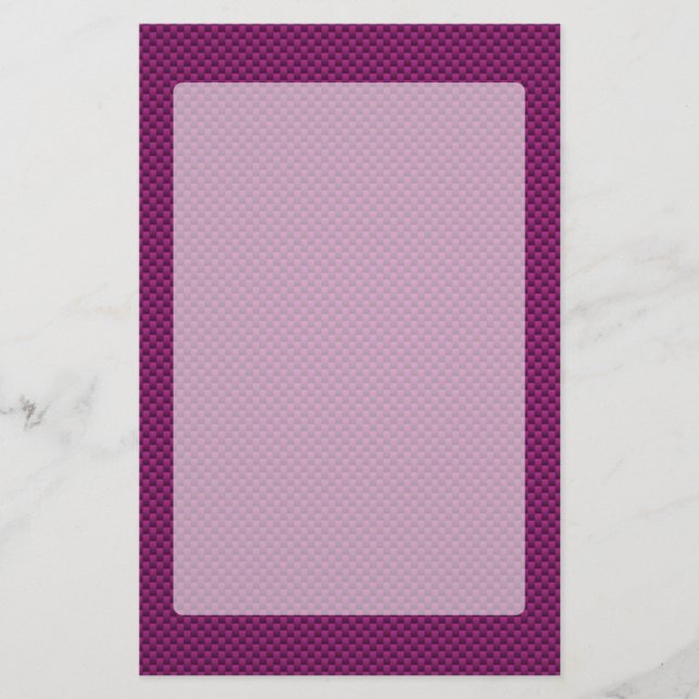 Lila Fushia Carbon Fibre Print Briefpapier (Vorderseite)