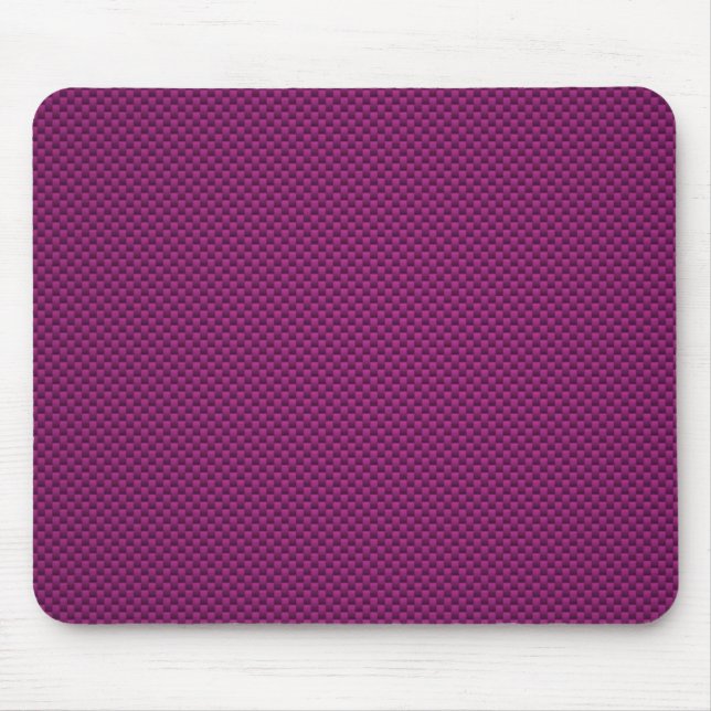 Lila Fushia Carbon Fibre Style Print Mousepad (Vorne)