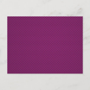 Lila Fushia Carbon Fibre Style Print Postkarte