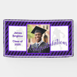 Lila Fußball Foto Abschluss Banner