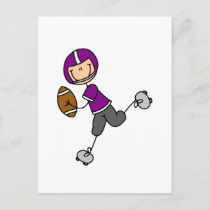 Lila Fußballspieler T-Shirts und Geschenke Postkarte