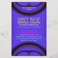 Lila Future Dance Music Club Party Flyer