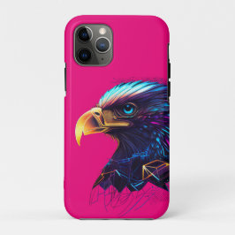 Lila Futuristischer Neon Eagle Vibranant Radiant Case-Mate iPhone Hülle