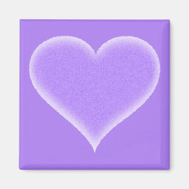 Lila Fuzzy Heart individuell einstellbar Magnet